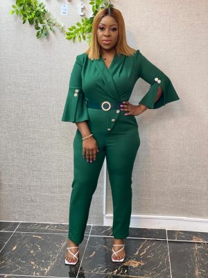 GREEN WITH ENVY JUMPSUIT