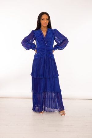 Luxury pleated Maxi Dress