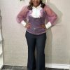 SHEER MESH BLOUSE