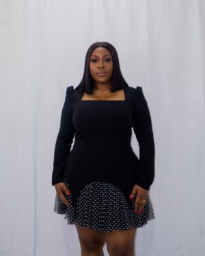 black-polka-mini-dress