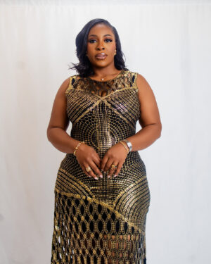 hollow-cut-metallic-dress