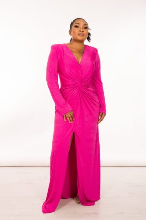 Diamanté knot detailed maxi dress