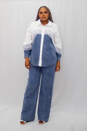 Velvety Denim co ord set
