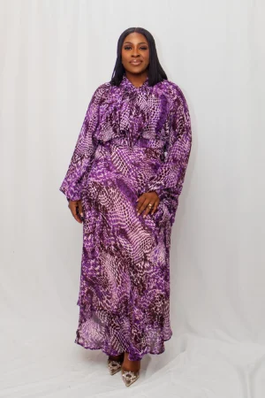 Velvety Printed skirt co ord