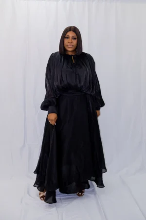 Draped maxi dress