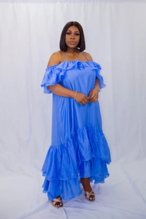 Ruffle maxi dress
