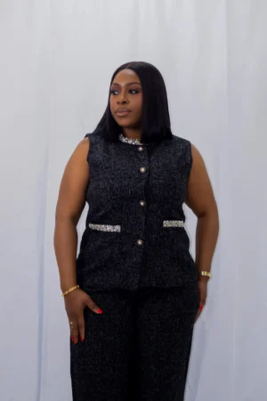 Embellished neck co ord set