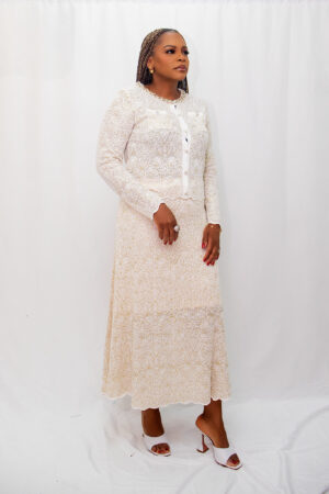 Velvety lux stoned two - piece set