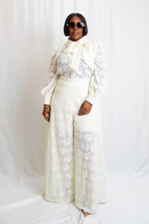 Velvety lace co ord set