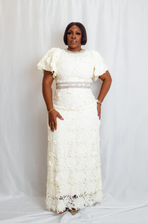 Lux two-piece floral lace Co ord Set